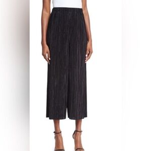 Alice + Olivia Metallic Wide Leg Elba Pants Black Size 4